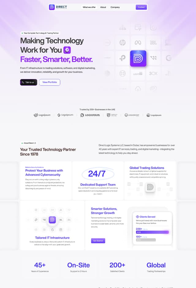 Website redesign for Direct Logic Systems by Ziron pro in Dubai