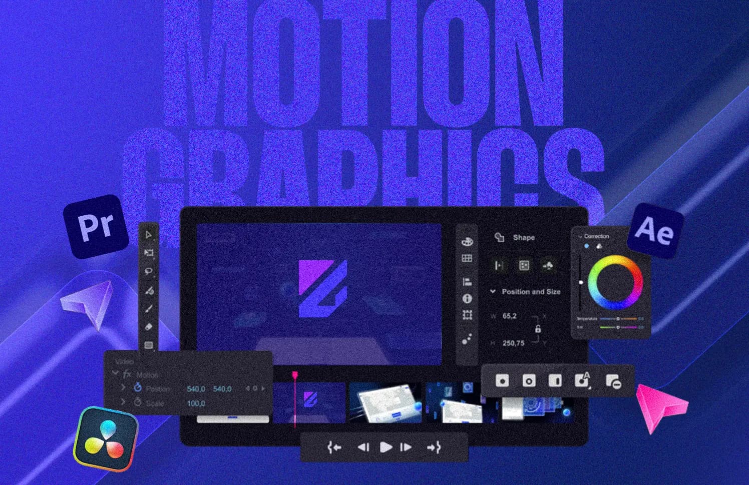 Motion Graphics service hero by Ziron pro
