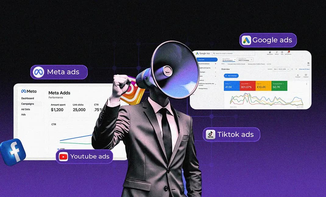 Paid Advertising Services service hero by Ziron pro