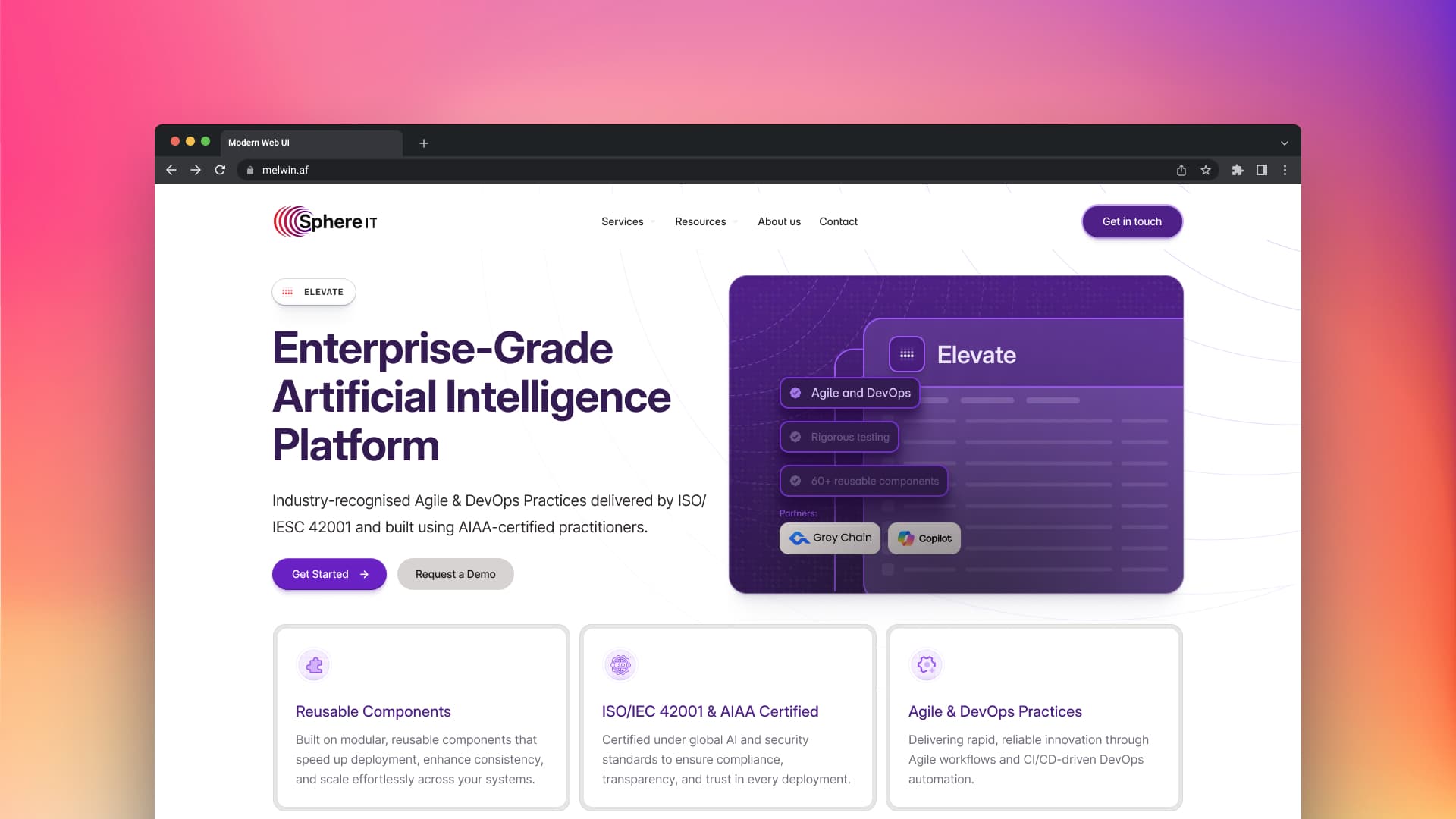 Website Management service hero by Ziron pro